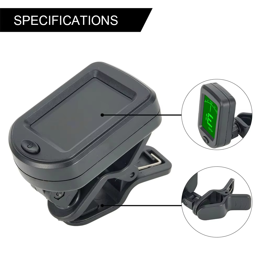 AliExpress Guitar Bass Ukulele Violin Mandolin Banjo - 360° Rotatable High Sensitivity Chromatic Tuner, view 3