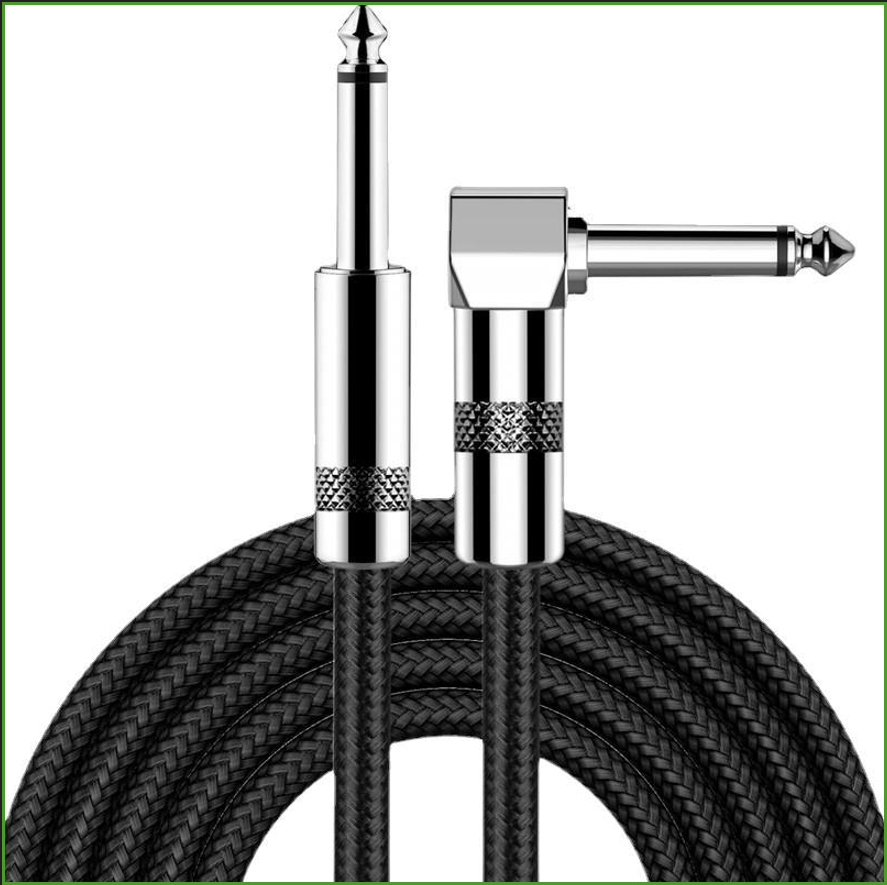 AliExpress Guitar Cable 10/20ft Electric Instrument Bass AMP Cord for Electric Guitar Mandolin, Pro Audio (Right Angle to Straight, Black)