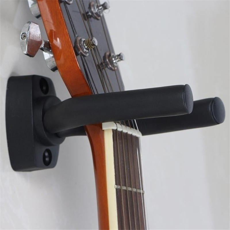 AliExpress Guitar Wall Mount Hanger Hook Acoustic Electric Bass Guitar Wall Hook Hanger Black Metal Holder Hanger 1 Pack