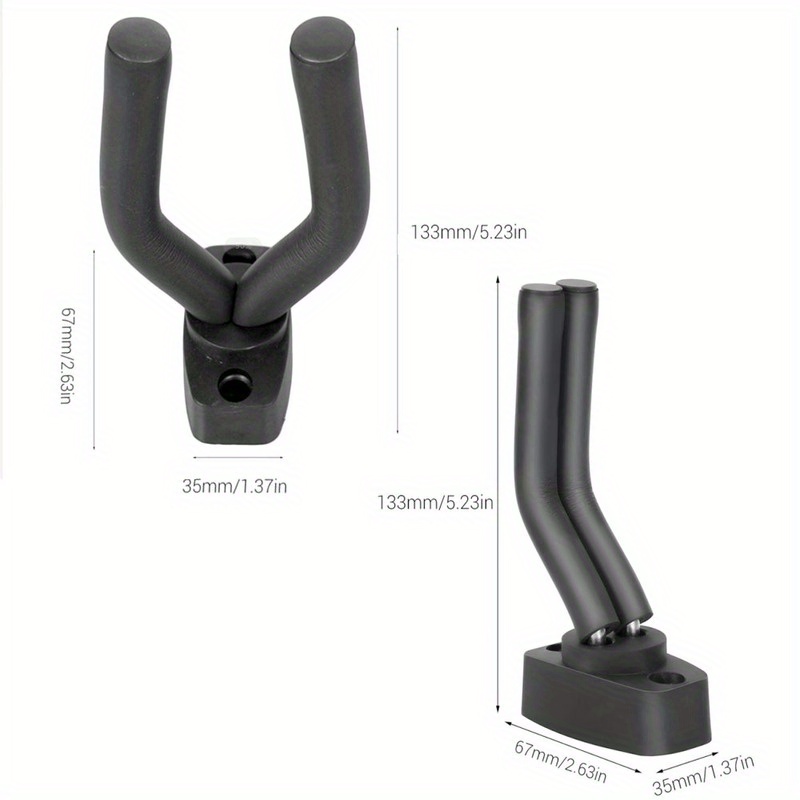 AliExpress Guitar Wall Mount Hanger Hook Acoustic Electric Bass Guitar Wall Hook Hanger Black Metal Holder Hanger 1 Pack, view 2