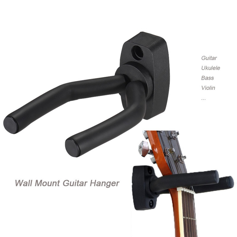 AliExpress Guitar Wall Mount Hanger Hook Acoustic Electric Bass Guitar Wall Hook Hanger Black Metal Holder Hanger 1 Pack, view 4