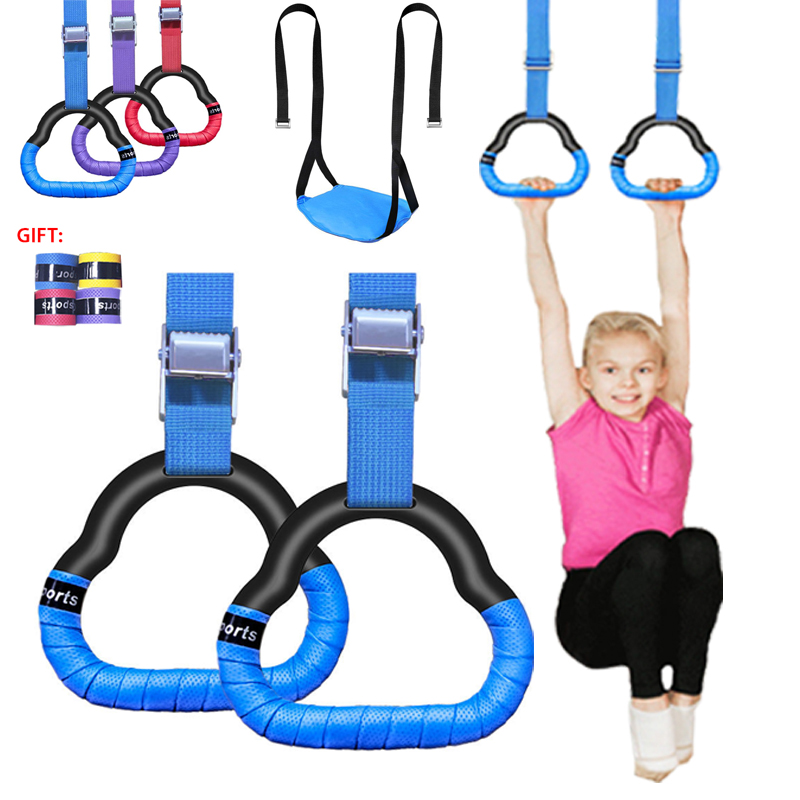 AliExpress Gymnastics Rings Kid Sport Toy Non-Slip Gym Rings With Swing Adjustable Straps Pull-up Workout Gymnastics Fitness Equipment Toy