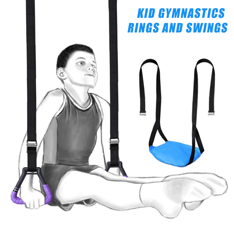 AliExpress Gymnastics Rings Kid Sport Toy Non-Slip Gym Rings With Swing Adjustable Straps Pull-up Workout Gymnastics Fitness Equipment Toy, view 6