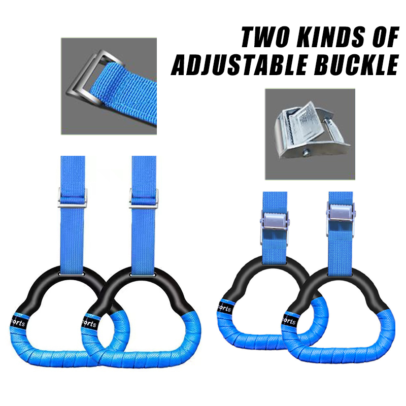 AliExpress Gymnastics Rings Kid Sport Toy Non-Slip Gym Rings With Swing Adjustable Straps Pull-up Workout Gymnastics Fitness Equipment Toy, view 3