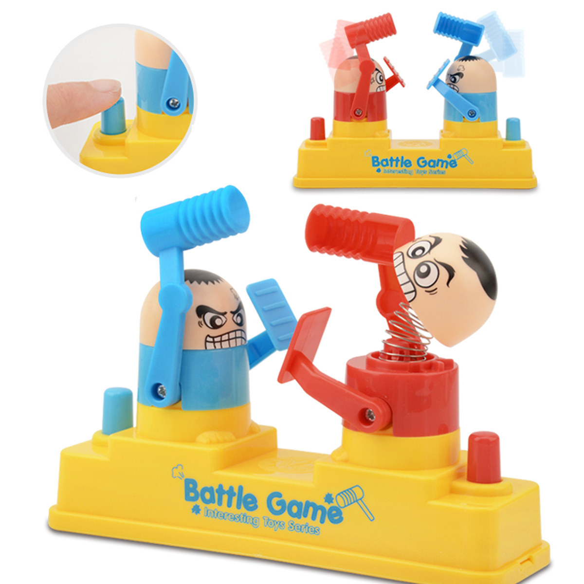 AliExpress Hammer Battle Toys, Mini Children's Head Knocking Little Man Fighting Table Games Cute Cartoon Shapes, Toy Gifts for Boys Girls