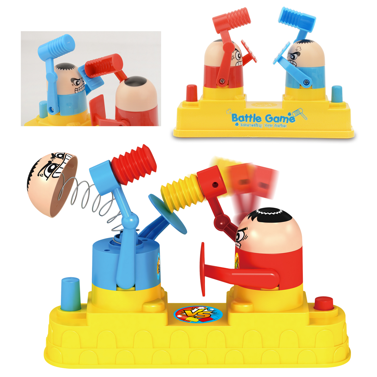AliExpress Hammer Battle Toys, Mini Children's Head Knocking Little Man Fighting Table Games Cute Cartoon Shapes, Toy Gifts for Boys Girls, view 2
