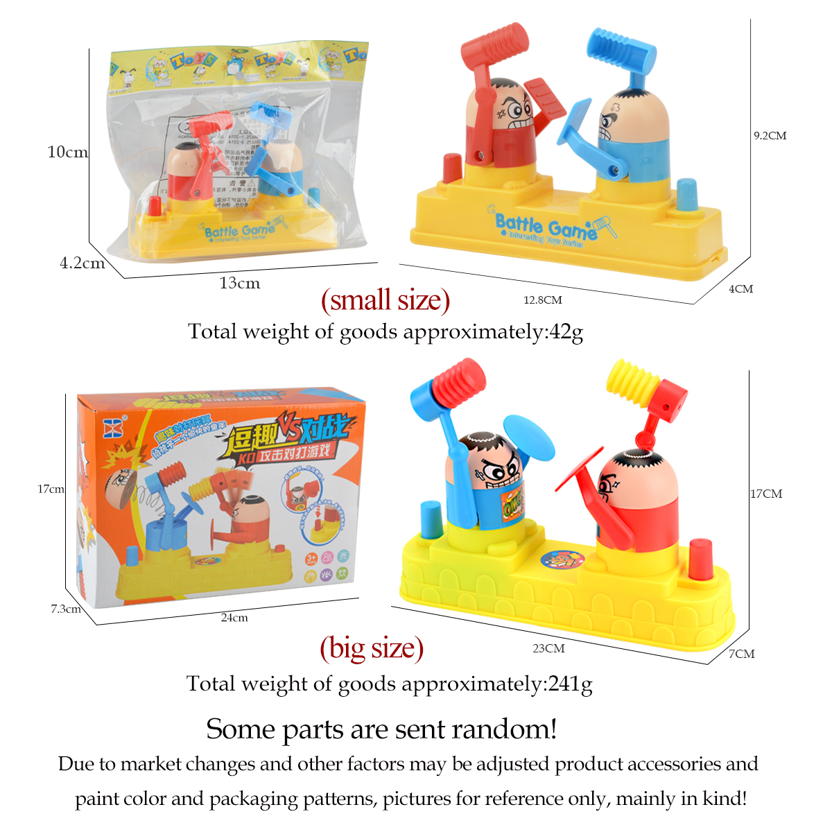 AliExpress Hammer Battle Toys, Mini Children's Head Knocking Little Man Fighting Table Games Cute Cartoon Shapes, Toy Gifts for Boys Girls, view 6