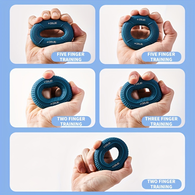 AliExpress Silicone Hand Grip Strengthening Ring (20-80 lb), view 4