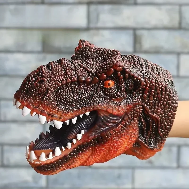 AliExpress Hand Puppets Dinosaur head Model Toy T-Rex Dino Park Dolls Dinosaur Worlds Soft Toy for Gifts