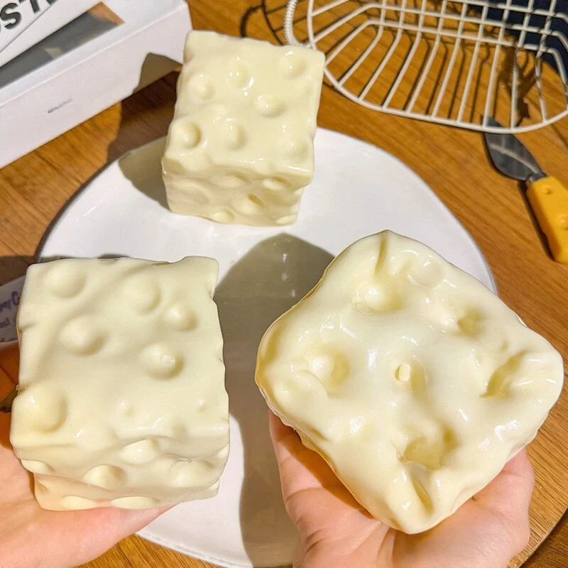 AliExpress Handmade Coconut Oil Cheese Moldable Squishy Blind Box Non-Rebound Pinch Stress Relief Fidget Toy Decompression Plastic Ball, view 3
