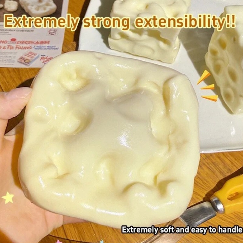 AliExpress Handmade Coconut Oil Cheese Moldable Squishy Blind Box Non-Rebound Pinch Stress Relief Fidget Toy Decompression Plastic Ball, view 5