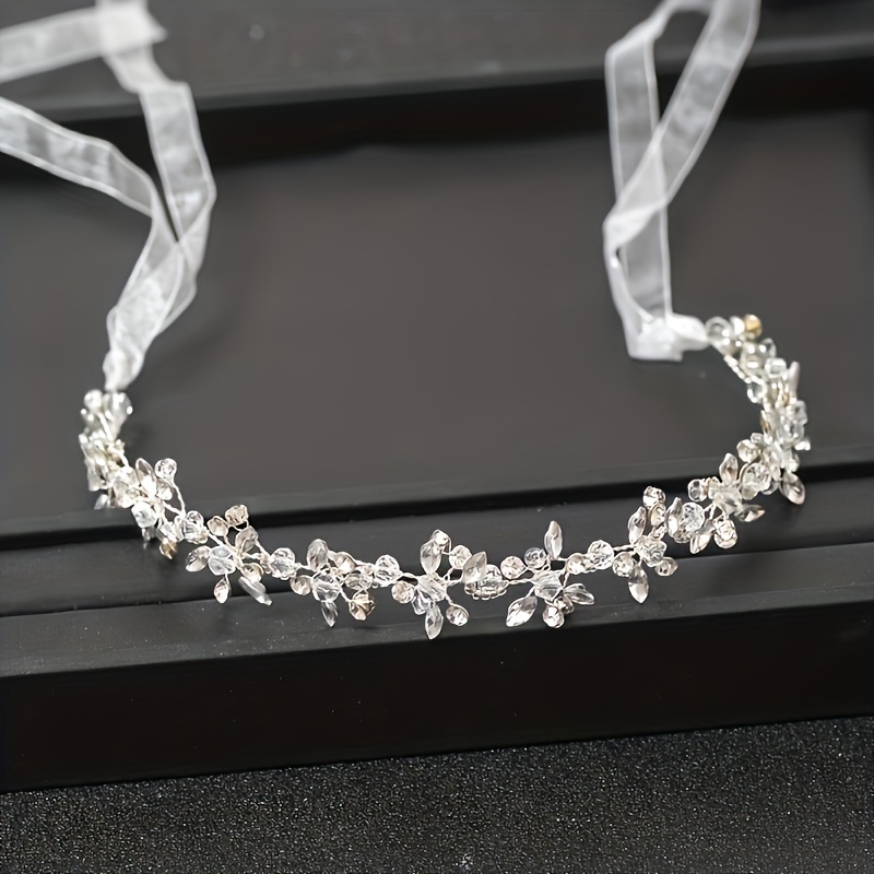 AliExpress Handmade Crystal Hair Vine Headband Fashion Rhinestone Hairband Tiara Bridal Wedding Hair Accessories Jewelry Hair Vine Headband, view 2