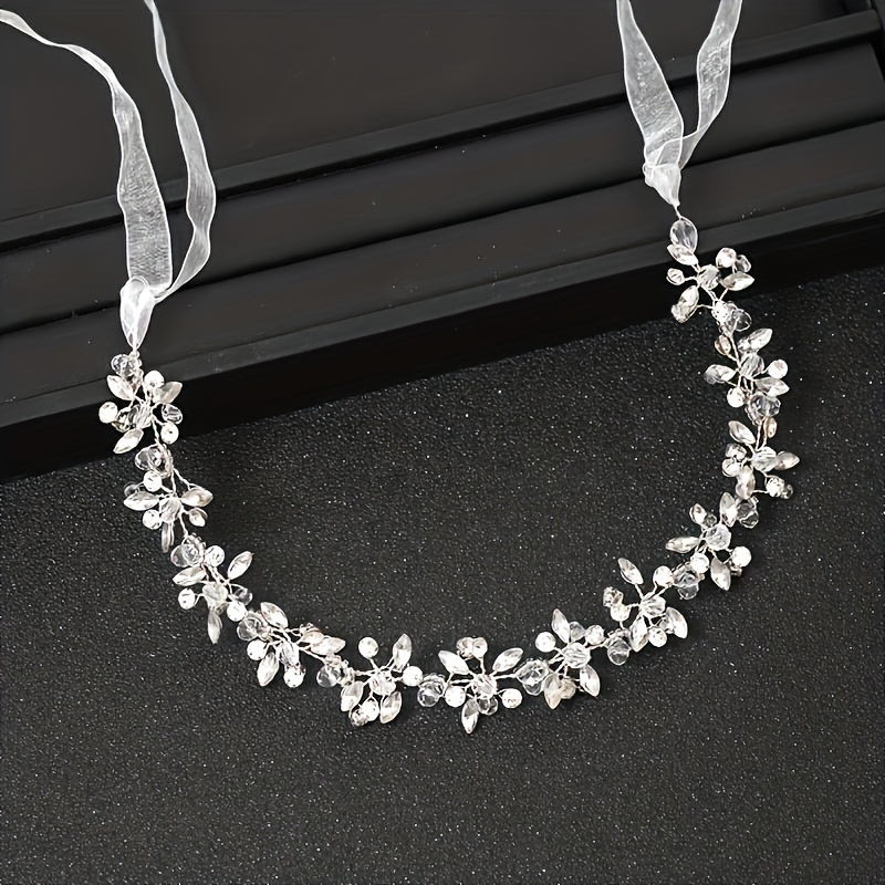 AliExpress Handmade Crystal Hair Vine Headband Fashion Rhinestone Hairband Tiara Bridal Wedding Hair Accessories Jewelry Hair Vine Headband, view 3