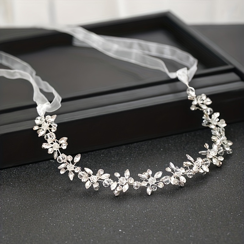 AliExpress Handmade Crystal Hair Vine Headband Fashion Rhinestone Hairband Tiara Bridal Wedding Hair Accessories Jewelry Hair Vine Headband, view 4