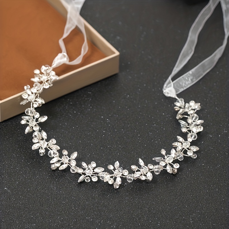 AliExpress Handmade Crystal Hair Vine Headband Fashion Rhinestone Hairband Tiara Bridal Wedding Hair Accessories Jewelry Hair Vine Headband, view 5