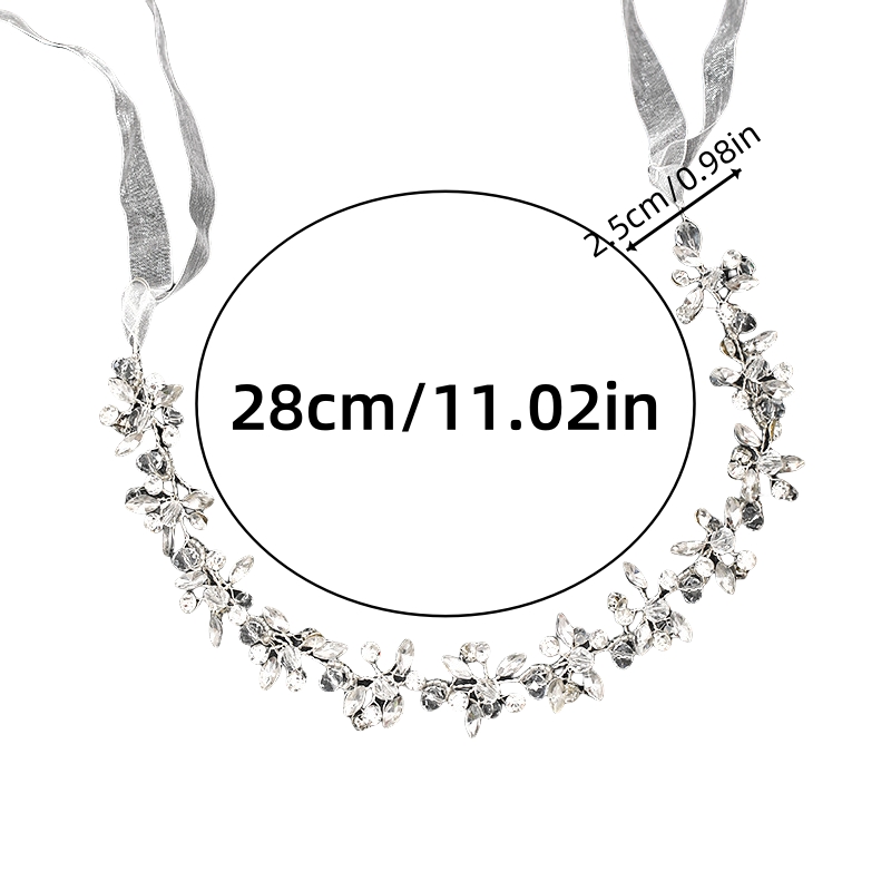 AliExpress Handmade Crystal Hair Vine Headband Fashion Rhinestone Hairband Tiara Bridal Wedding Hair Accessories Jewelry Hair Vine Headband, view 6