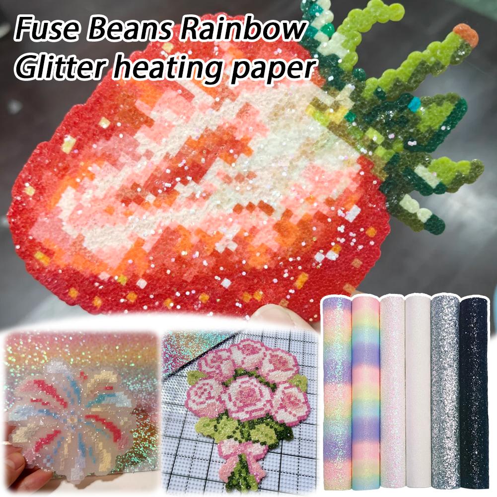 AliExpress Handmade Fuse Beans Glitter Baking Cloth Reusable Flash Ironing Cloth Heat Press Paper Heatproof Mat Strawberry DIY Handmade