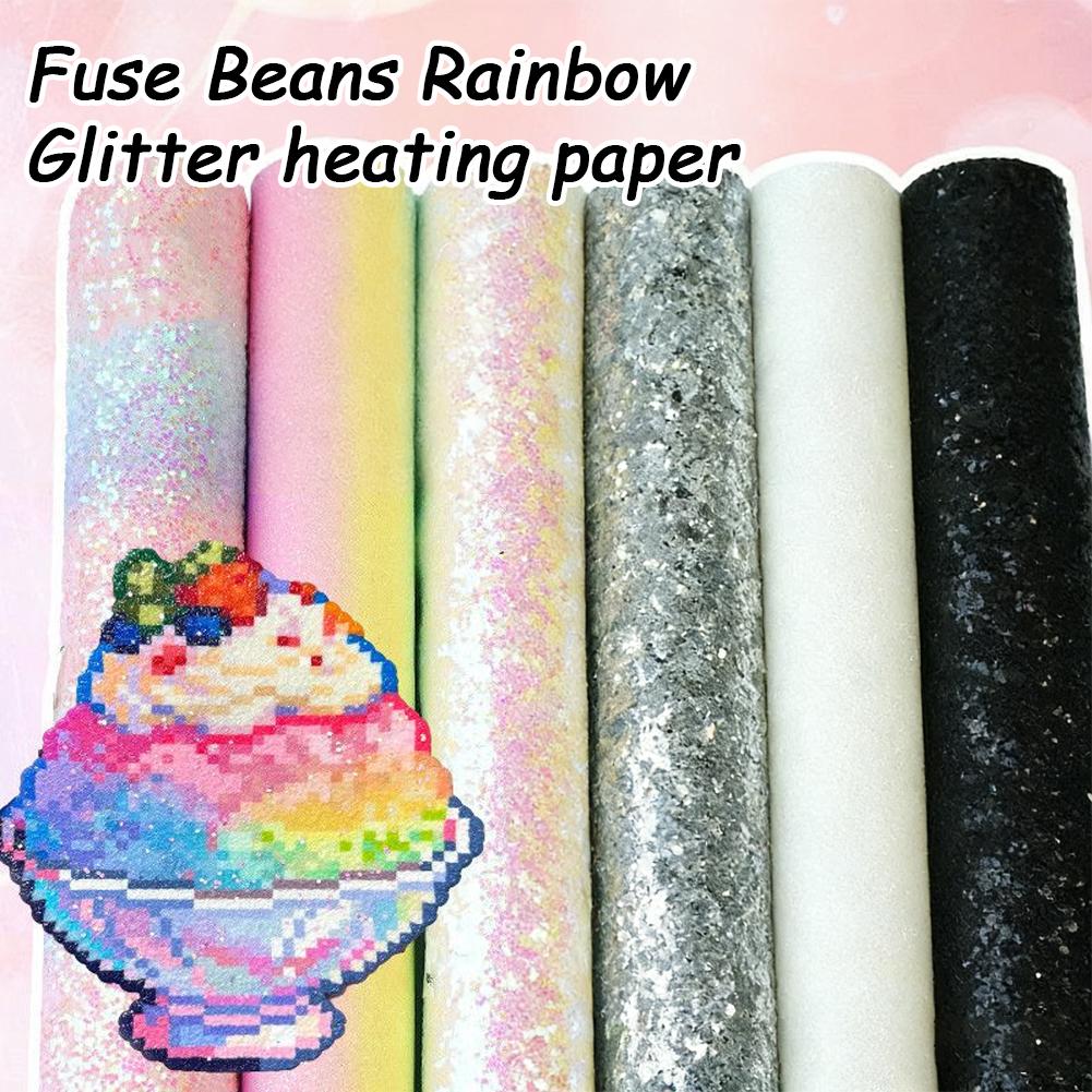 AliExpress Handmade Fuse Beans Glitter Baking Cloth Reusable Flash Ironing Cloth Heat Press Paper Heatproof Mat Strawberry DIY Handmade, view 5