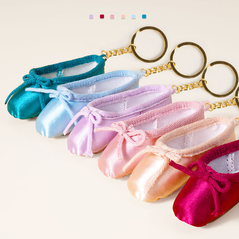 AliExpress Handmade Mini Satin Pointe Shoes Keyring Ballet Shoes Keychain Ballet Accessories Ballet Charm Chain Bag Pendant