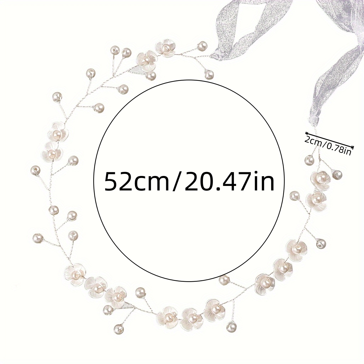AliExpress Handmade Pearl Hair Vine Headband Fashion Flower Hairband Tiara Bridal Wedding Hair Accessories Jewelry Hair Vine Headband, view 6