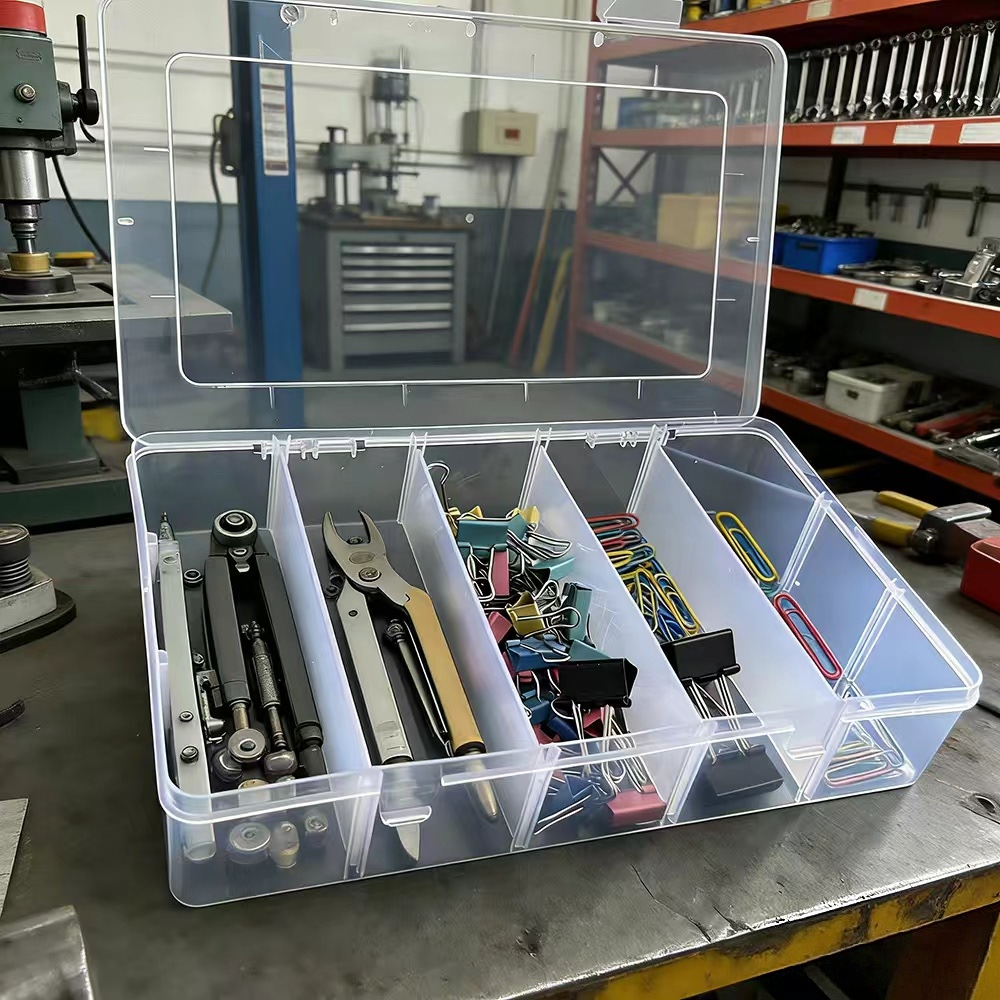 AliExpress Five-Compartment Transparent Hardware Storage Box