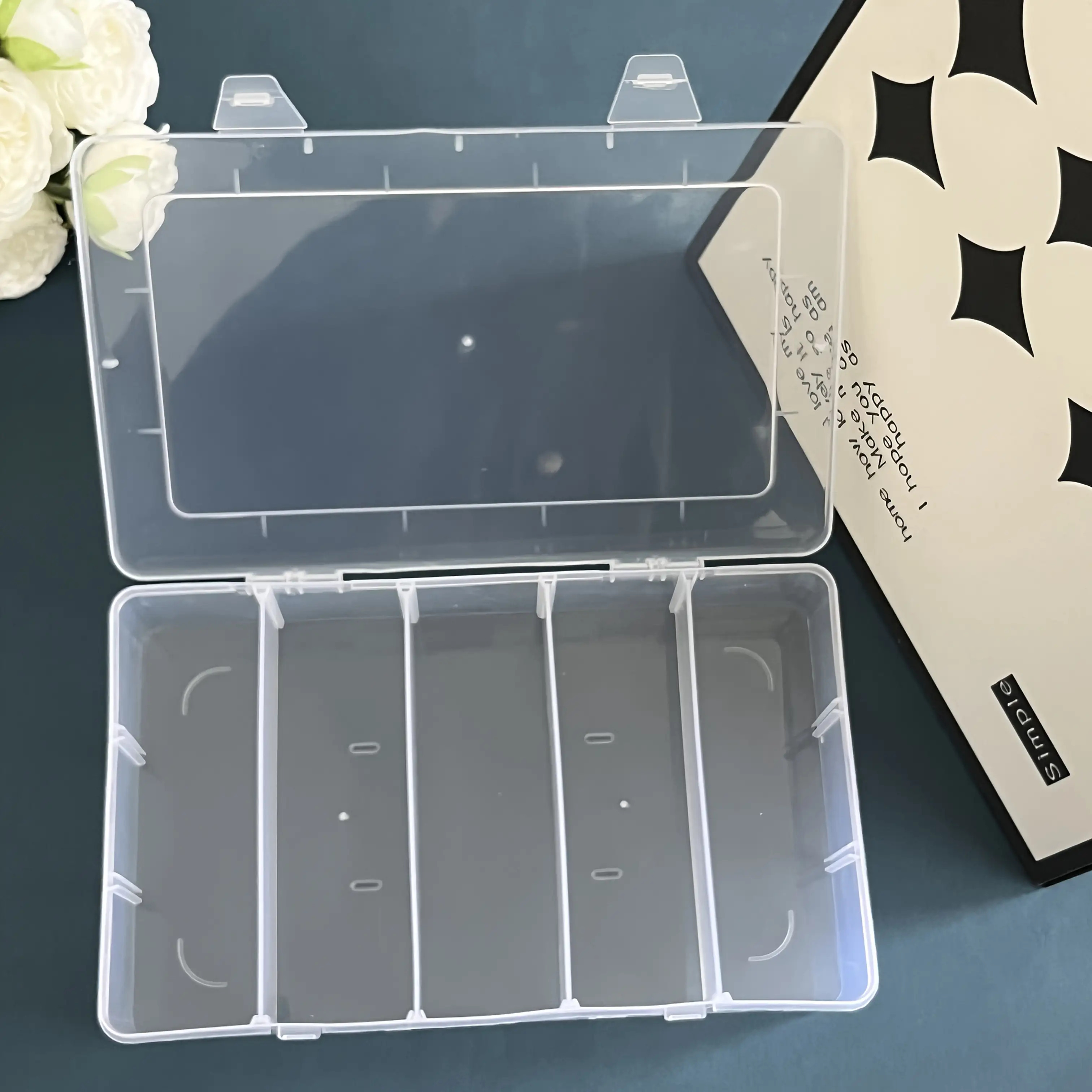 AliExpress Five-Compartment Transparent Hardware Storage Box, view 3