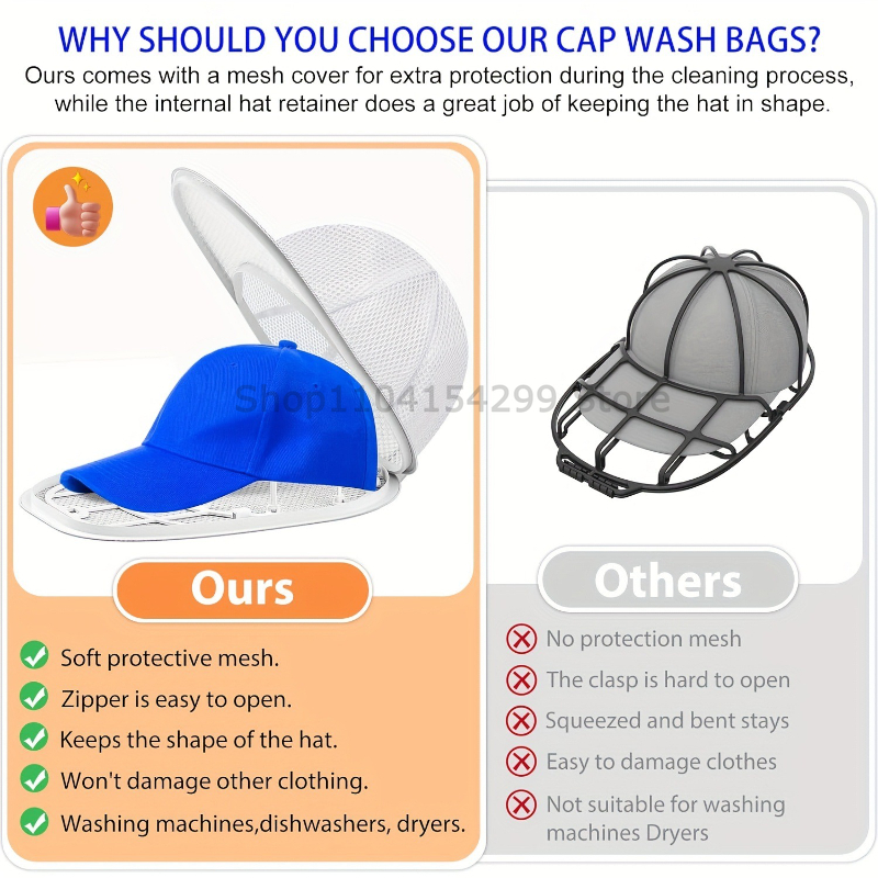 AliExpress Washing Machine Hat Cleaner Cage with Mesh Bag, view 3