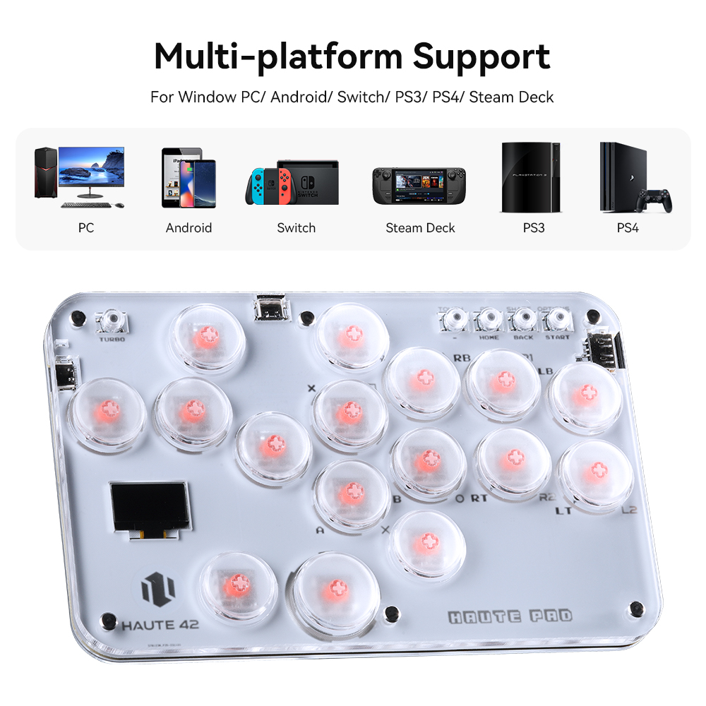 AliExpress Haute42 Arcade Hitbox Controller Fight Stick PC Joystick Hitbox Controller Keyboard For Ps4 / Switch/Steam Arcade Fighting PC, view 2