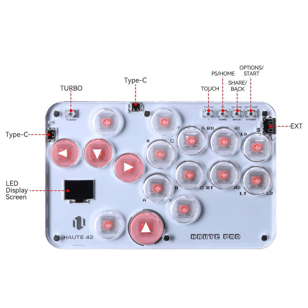 AliExpress Haute42 Arcade Hitbox Controller Fight Stick PC Joystick Hitbox Controller Keyboard For Ps4 / Switch/Steam Arcade Fighting PC, view 6