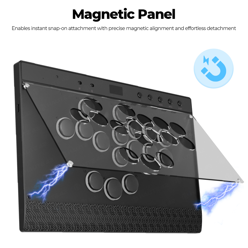 AliExpress Haute42 Magnetic Hitbox Leverless Controller Button Rim Arcade Controller For PC/PS4/PS5/Switch Stickless Arcade Stick Hitbox, view 3