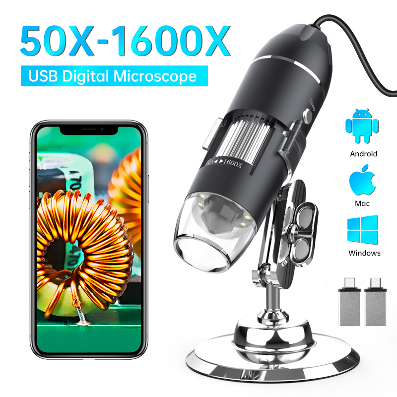 AliExpress Hayve 1600X USB Digital Microscope with 8 LEDs