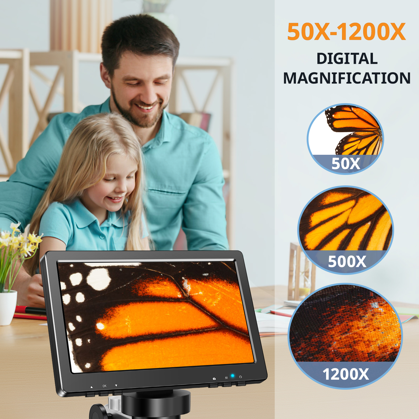 AliExpress Hayve 7-Inch Digital Microscope with 12MP Camera, view 4