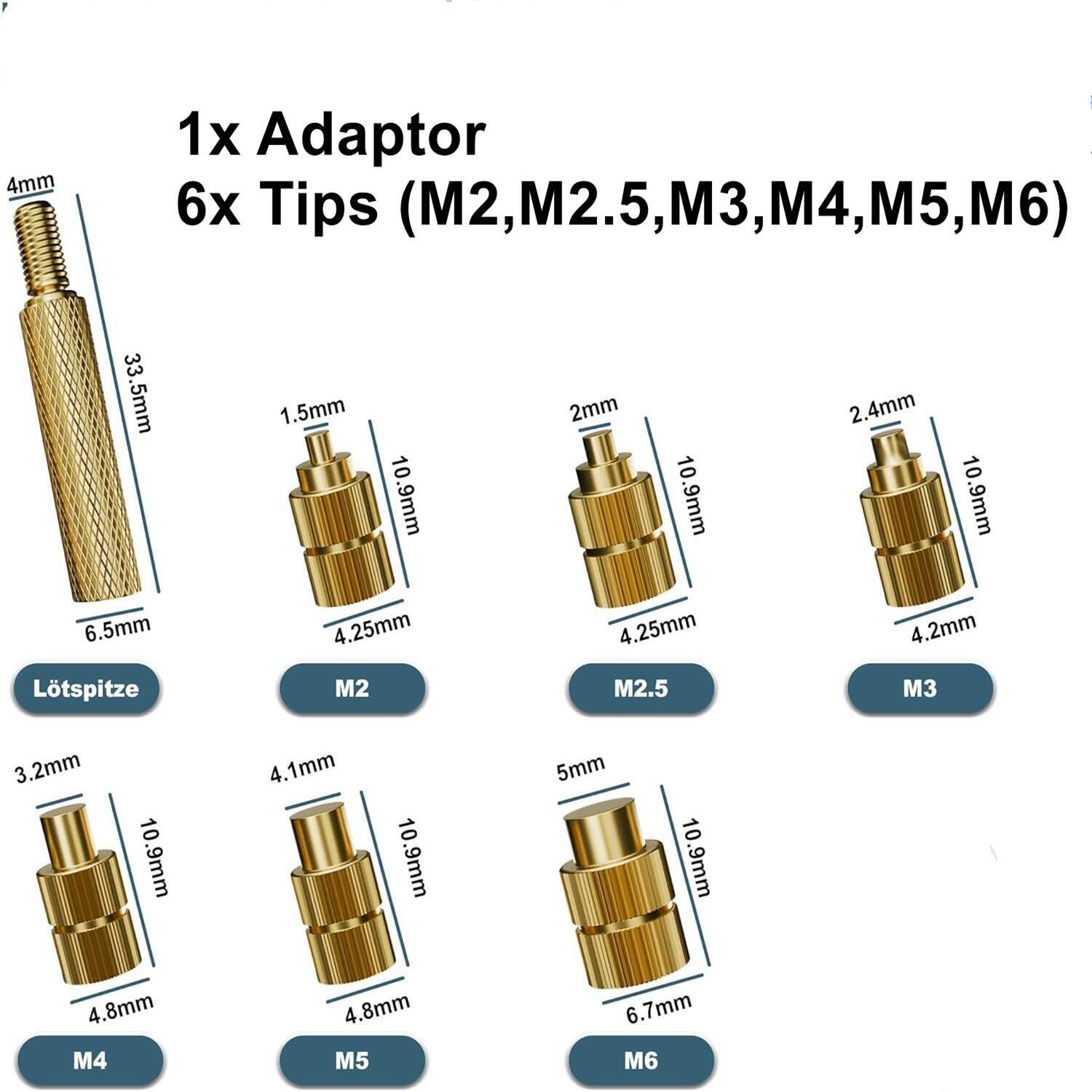 AliExpress Heat Insert Embedded Nut Kit for Soldering Iron, view 2