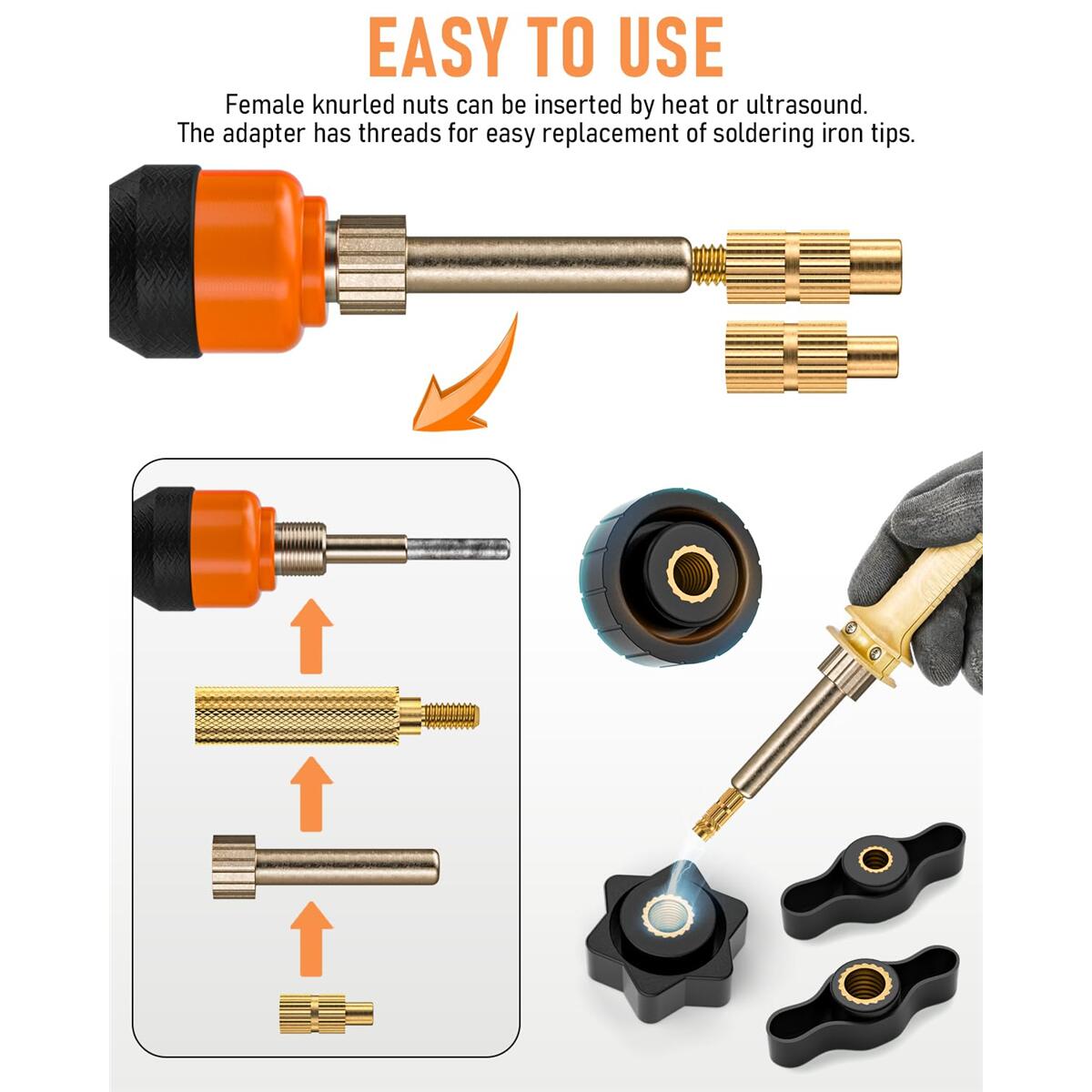 AliExpress Heat Insert Embedded Nut Kit for Soldering Iron, view 3