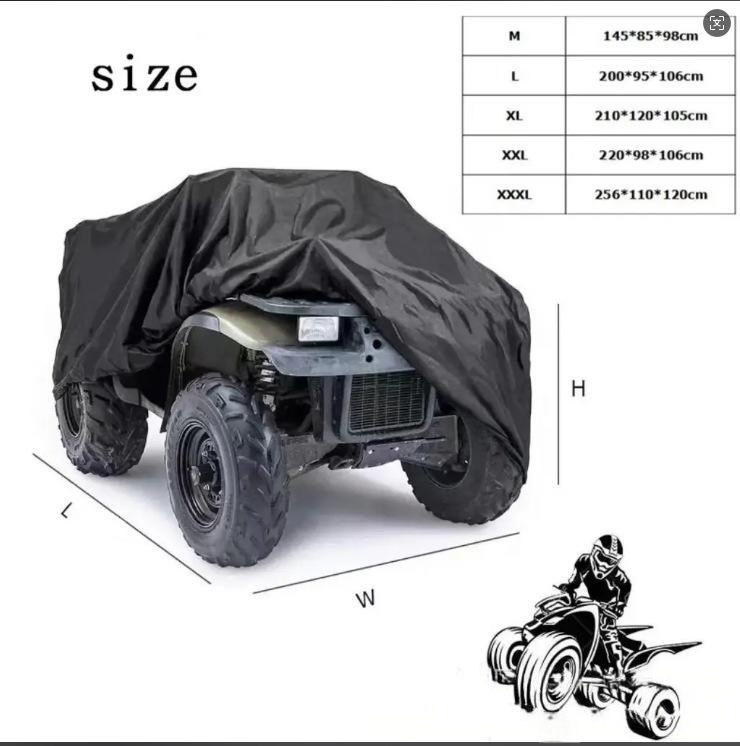 AliExpress Heavy Duty ATV Cover Waterproof Windproof 4 Wheeler Quad Bike Storage Cover Black All Weather Protection Car Quad Covers, view 3
