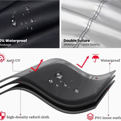 AliExpress Heavy Duty ATV Cover Waterproof Windproof 4 Wheeler Quad Bike Storage Cover Black All Weather Protection Car Quad Covers, view 6