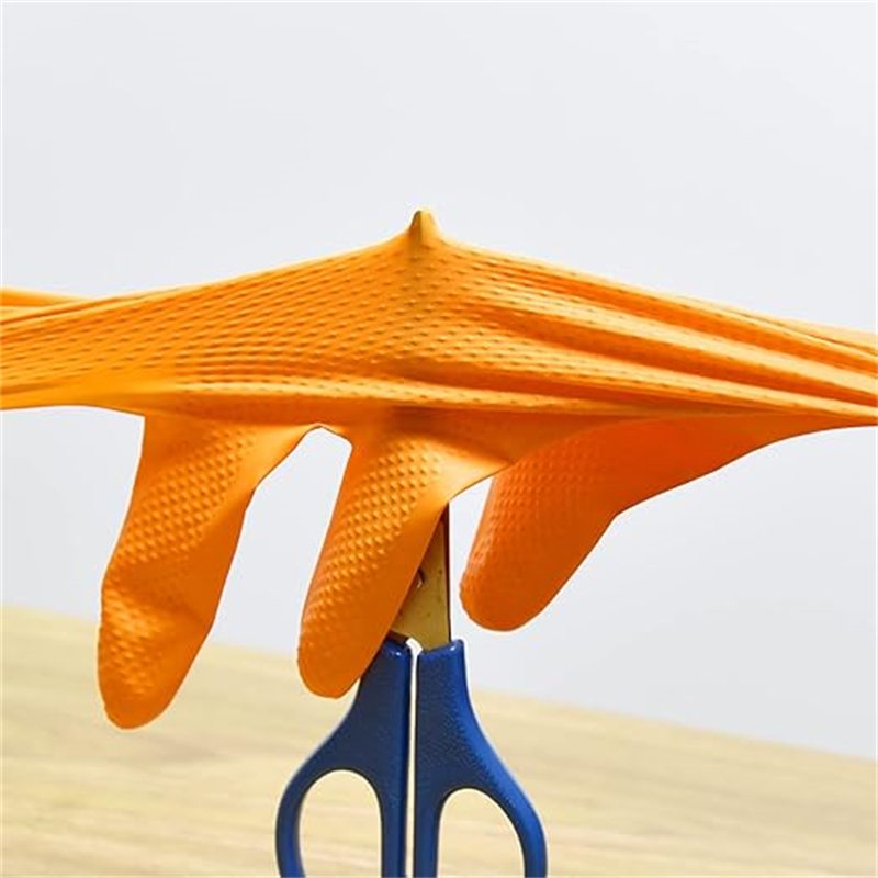 AliExpress Heavy-Duty Orange Nitrile Gloves (8 Mil), view 3