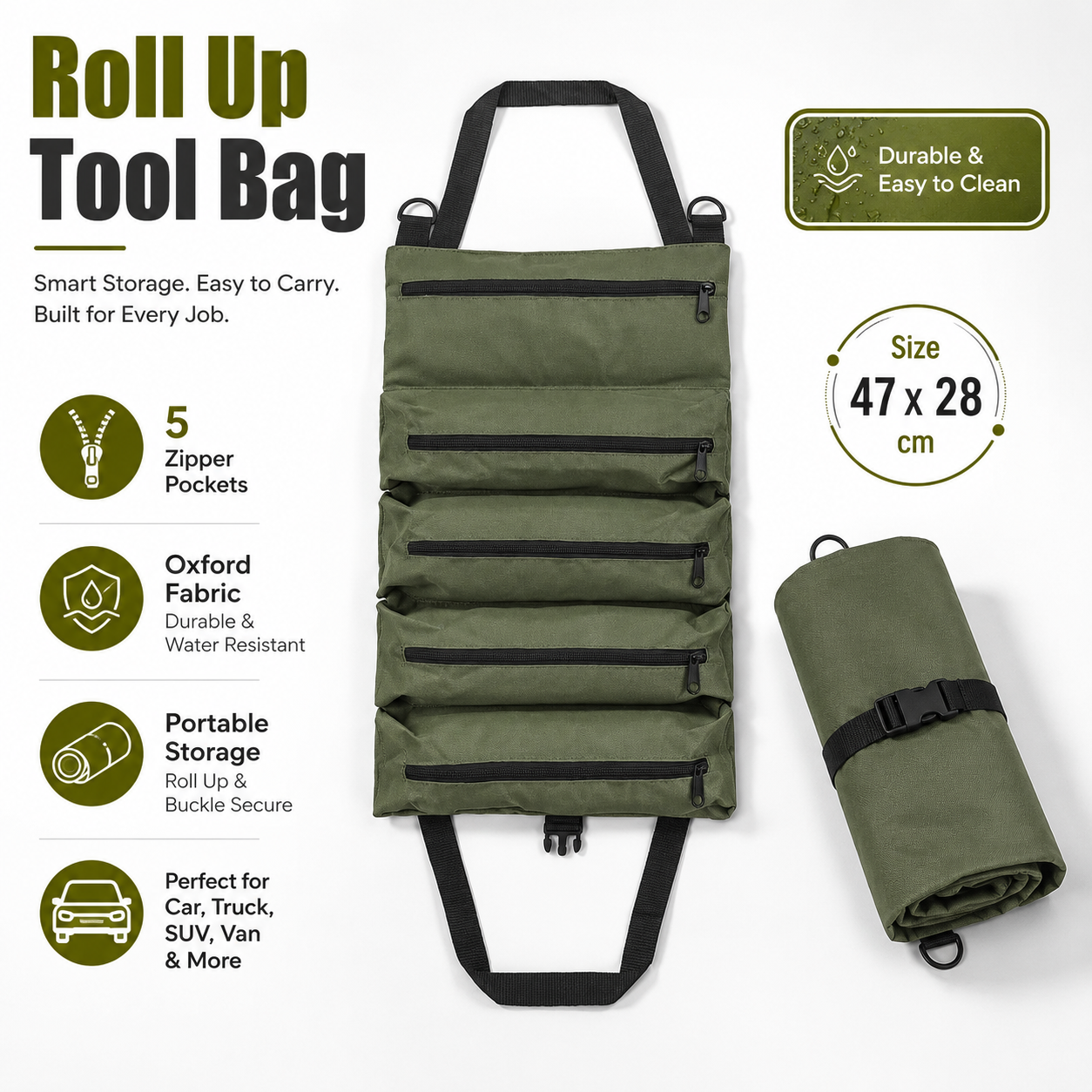 AliExpress Oxford Fabric Roll-Up Tool Bag