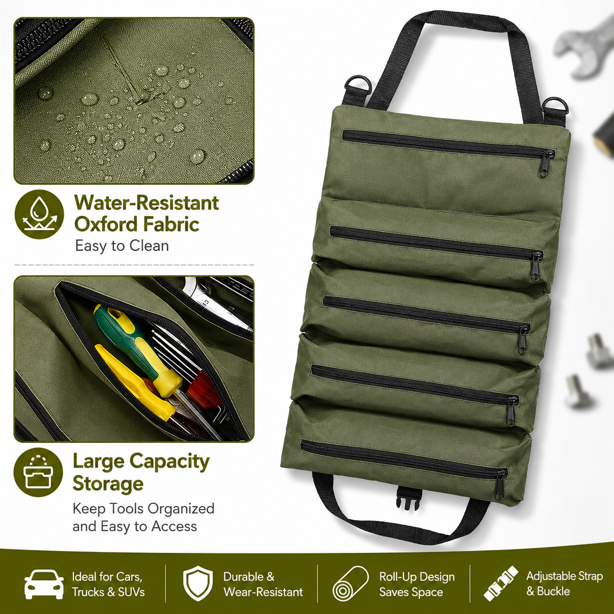 AliExpress Oxford Fabric Roll-Up Tool Bag, view 3