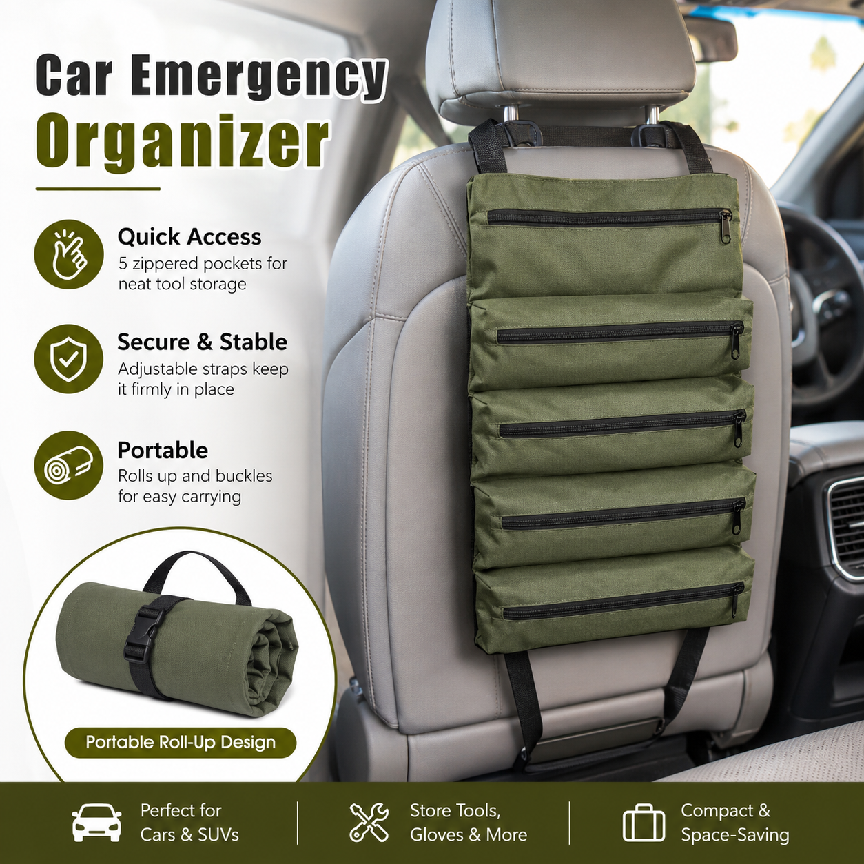 AliExpress Oxford Fabric Roll-Up Tool Bag, view 4