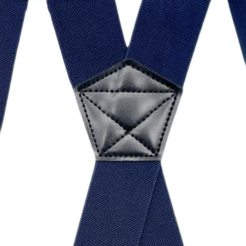 AliExpress Heavy Duty Work Suspenders for Men 3.8cm Wide X-Back with Plastic Gripper Clasps Adjustable Elastic Trouser Pants Braces-Black, view 4