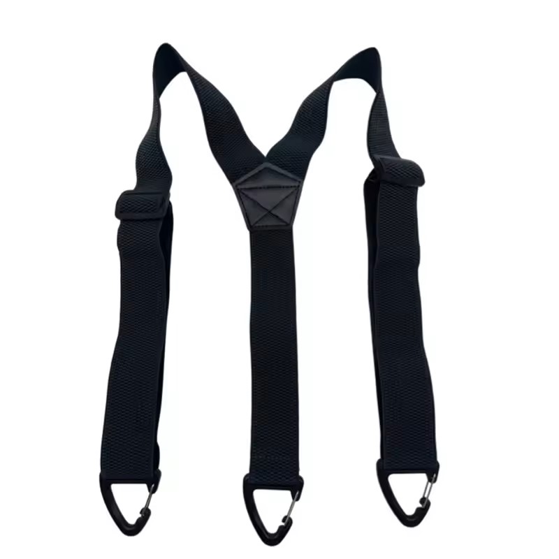 AliExpress Heavy Duty Work Suspenders for Men Wide X-Back with Plastic Gripper Clasps Adjustable Elastic Trouser Pants Braces-Black