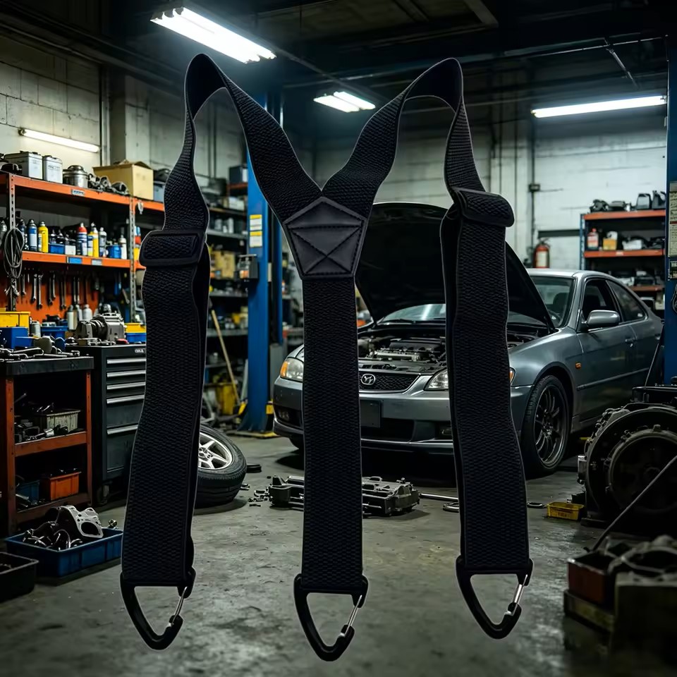 AliExpress Heavy Duty Work Suspenders for Men Wide X-Back with Plastic Gripper Clasps Adjustable Elastic Trouser Pants Braces-Black, view 2