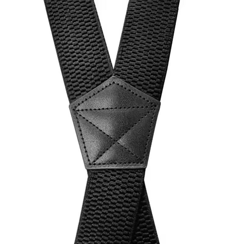 AliExpress Heavy Duty Work Suspenders for Men Wide X-Back with Plastic Gripper Clasps Adjustable Elastic Trouser Pants Braces-Black, view 3