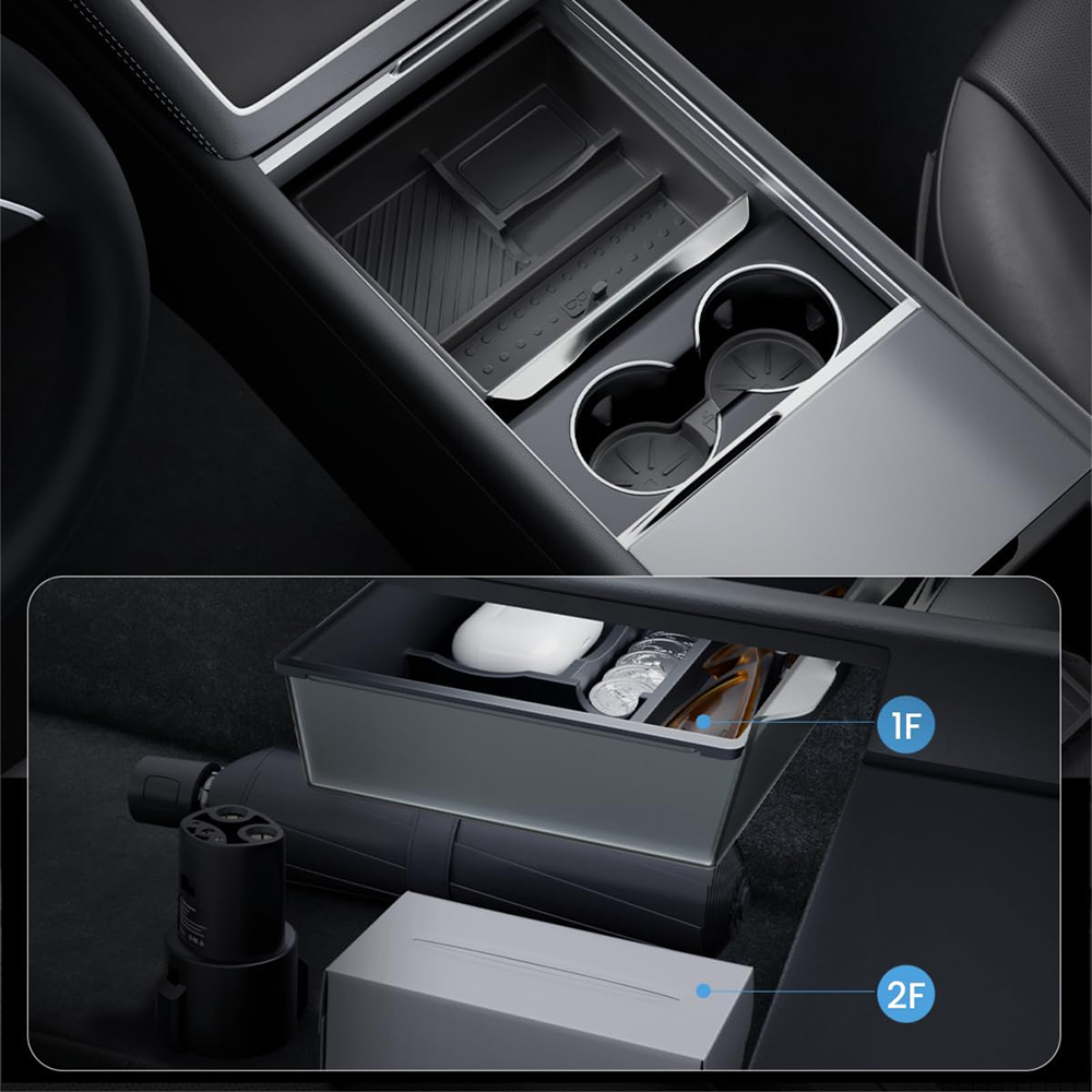 AliExpress ABS Console Armrest Storage Box for Tesla Model Y, view 3