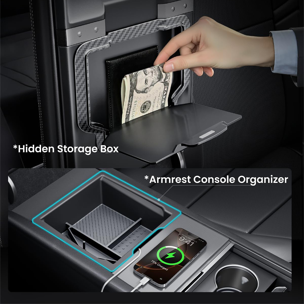 AliExpress ABS Console Armrest Storage Box for Tesla Model Y, view 6