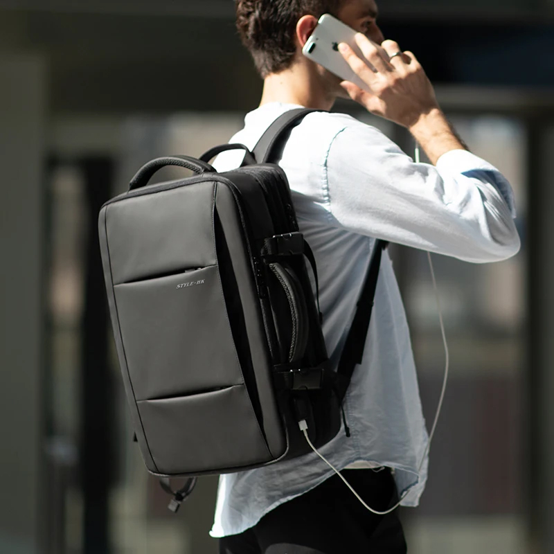 AliExpress Heroic Knight Travel Backpack Men Business Backpack School Expandable USB Bag Large Capacity 15.6 Laptop Waterproof Backpack Bag, view 6