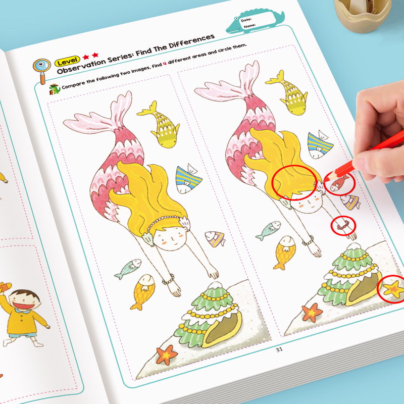 AliExpress 32-Page Hidden Differences Kids' Activity Book, view 6