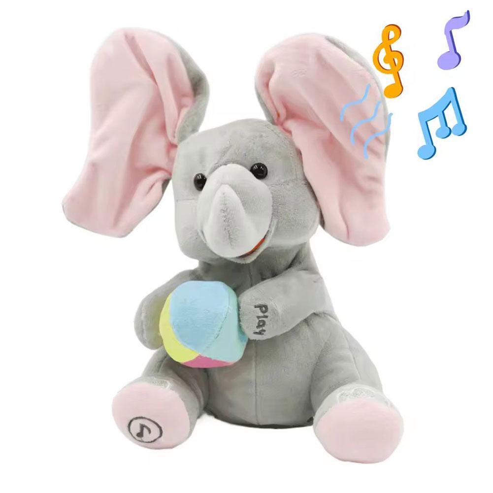 AliExpress Hide-and-seek Elephant Plush Toy Flapping Ears With Cheerful Songs Elephant Soft Soothing New Born Gift For 3-12 Months