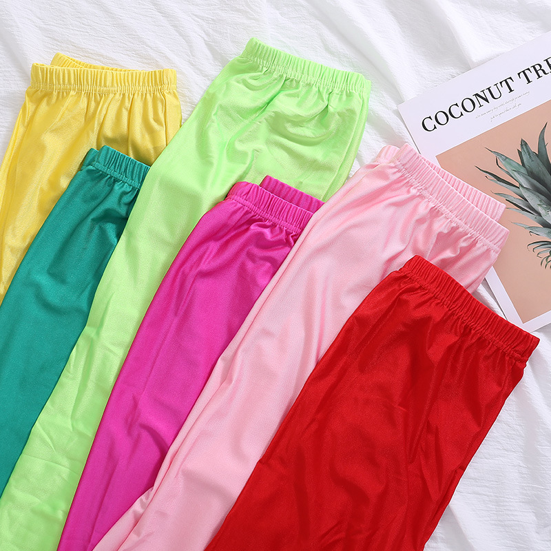 AliExpress High Elastic Skinny Leggings Pencil Pants Slim Plus Size Trousers Shiny Yoga Pant For Female Sexy Skin Friendly Tight Legging, view 4